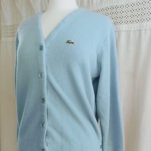 blue lacoste cardigan